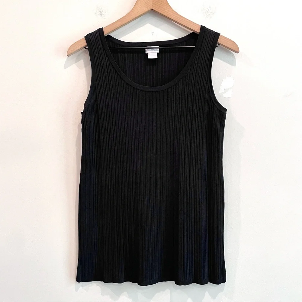 Chicos Stretch Ribbed Tank Top - Picture 2 of 9